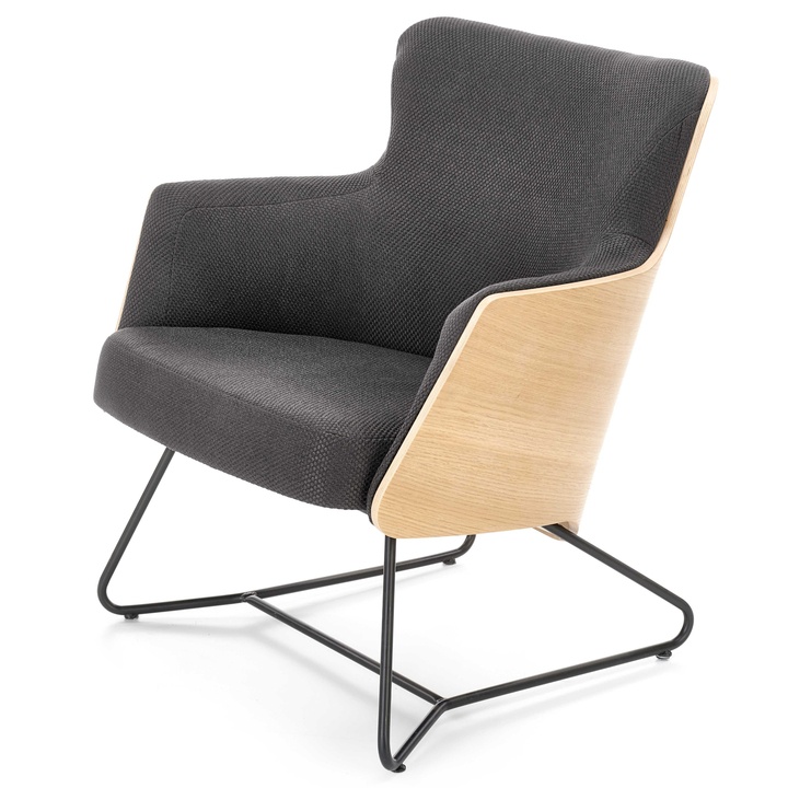 Kreslo CHALLUET dub/čierna 1