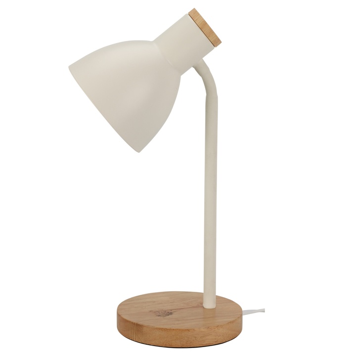 Stolná lampa CHANEL biela/prírodná 1