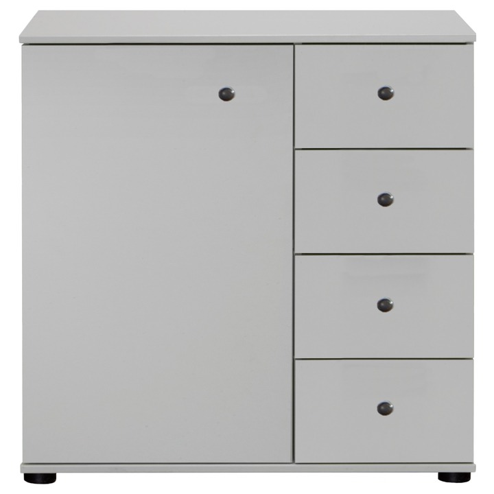 Komoda CHASE biela, 4 zásuvky, 1 dvierka 1