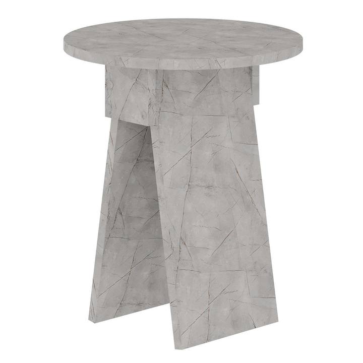 Prístavný stolík CHEN sivý mramor 1