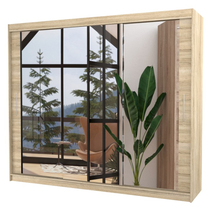 Šatníková skriňa CHENG dub sonoma 1