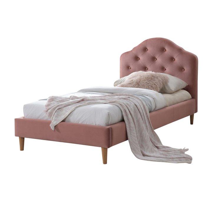 Posteľ s roštom CHLUI I staroružová, 90x200 cm 1