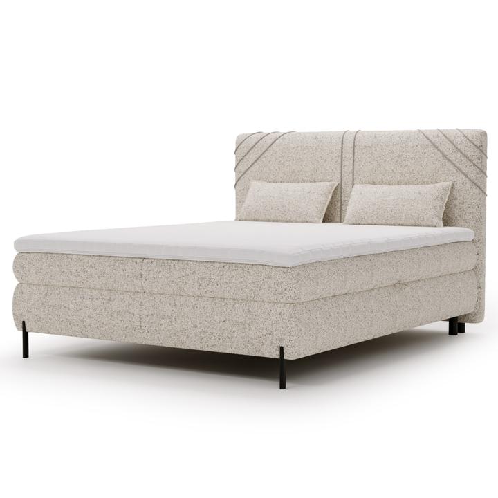 Posteľ s matracom a topperom CHOCO béžová, 160x200 cm 1