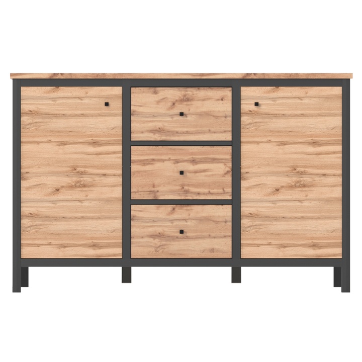 Komoda CHOS III dub taxo/čierna 1