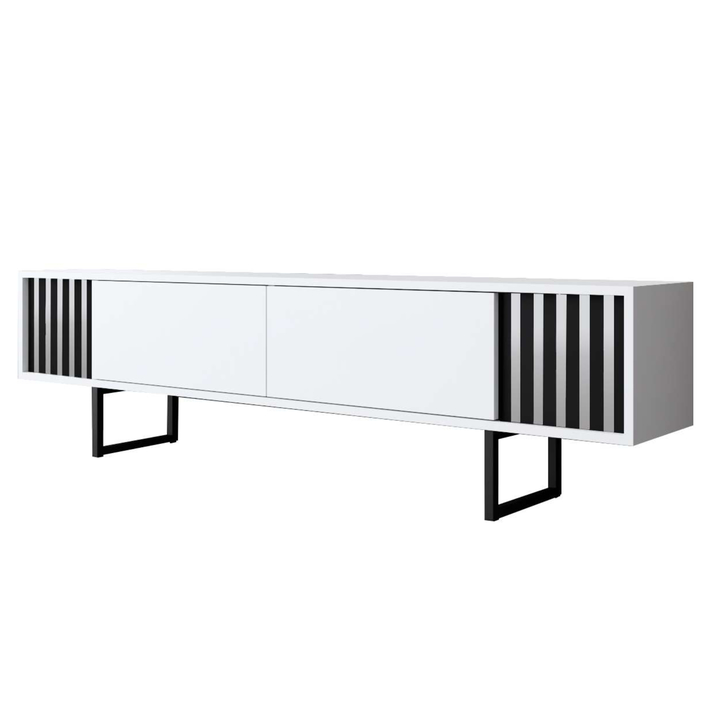 TV stolík CHROME LINE biela/čierna 1