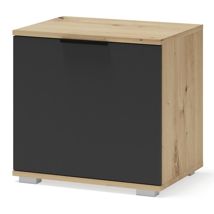 Skrinka na topánky do predsieňovej steny CLAF dub artisan/antracitová, šírka 50 cm 1