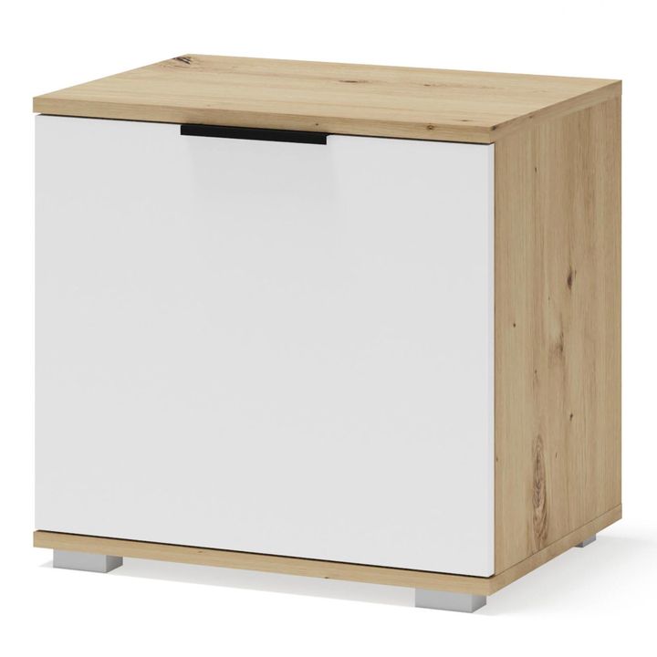 Skrinka na topánky do predsieňovej steny CLAF dub artisan/biela, šírka 50 cm 1
