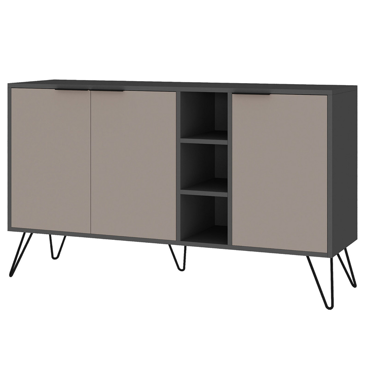 Komoda CLARA antracitová/mocca 1