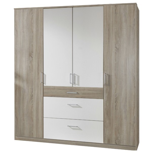 Šatníková skriňa CLICK 626 dub sägerau/biela 1
