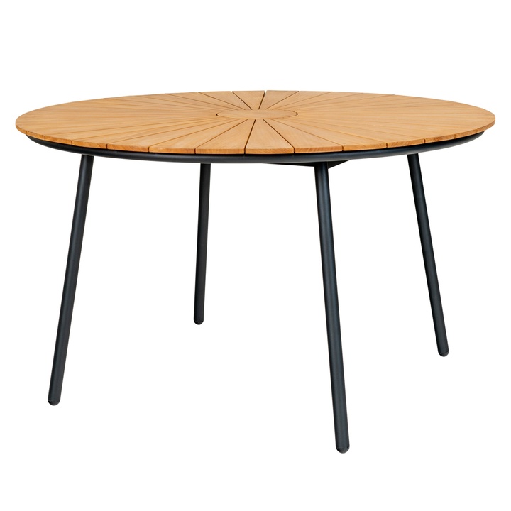 Záhradný stôl CLIVILOND 130 prírodná/čierna 1