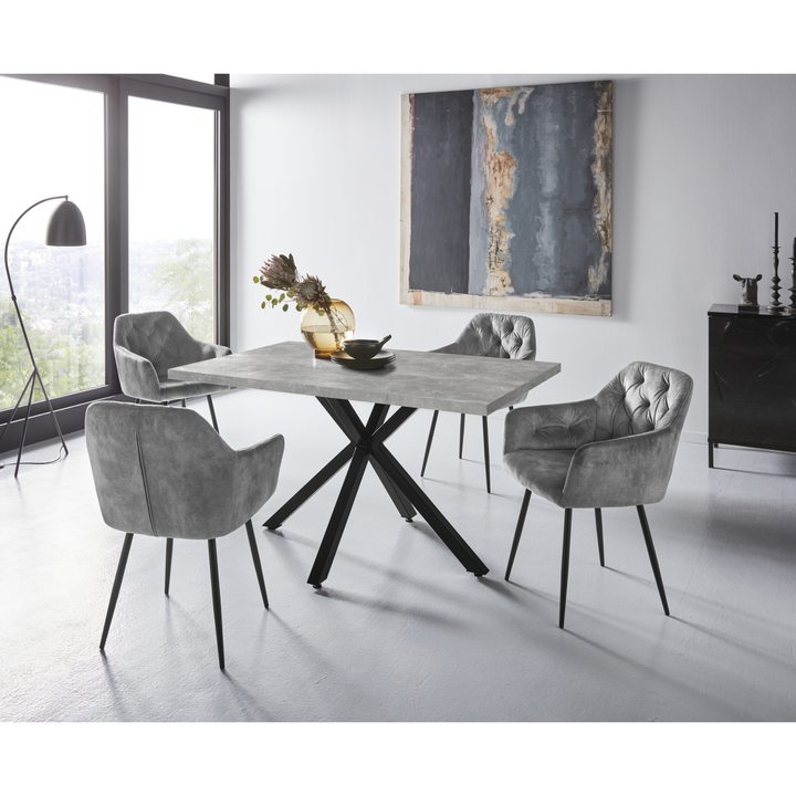 Jedálenský set CLLIF II betón/sivá 1