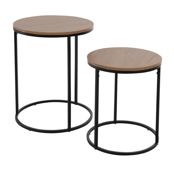 Prístavné stolíky CLORINDA hnedá 1