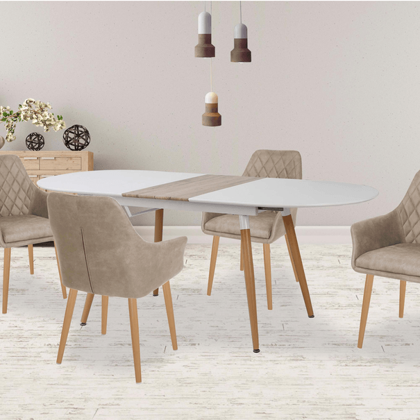 Jedálenský stôl COLABIR dub sanremo/biela 1