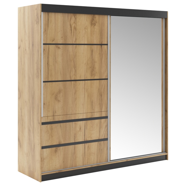 Šatníková skriňa COLDY dub craft 1