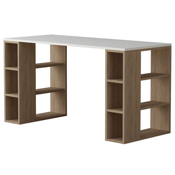 Písací stôl COLMAR dub/biela 1