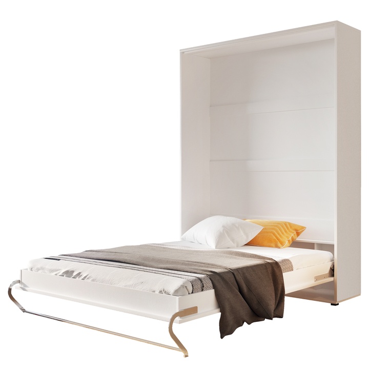 Sklápacia posteľ CONCEPT PRO CP-03 biela vysoký lesk, 90x200 cm 1