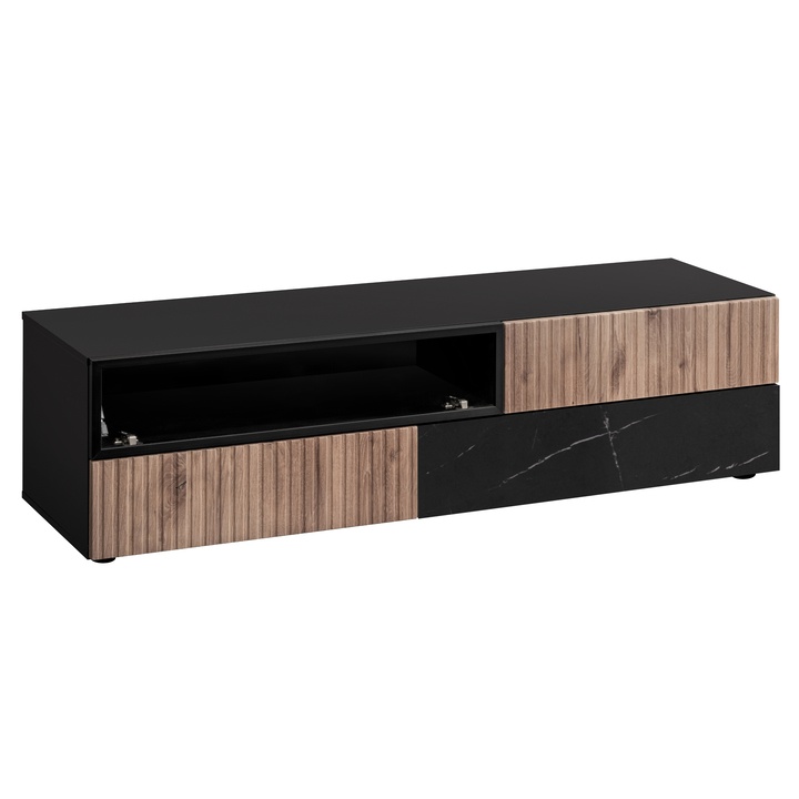 TV komoda CONNIS 5 čierna/dub viking 1