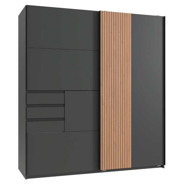 Šatníková skriňa CONOR grafitová 1