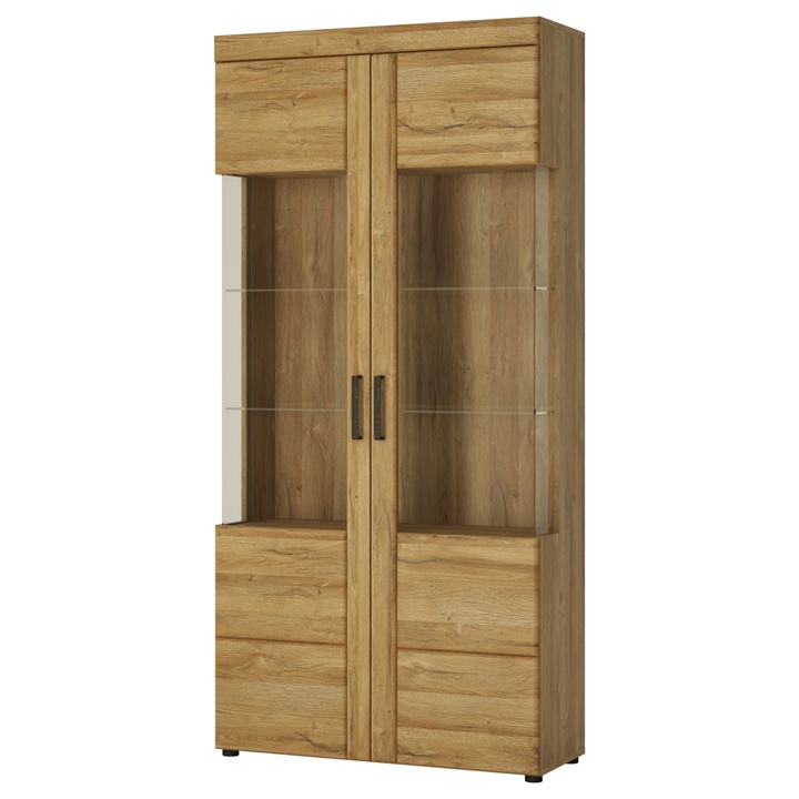 Vitrína  CORTINA IV dub tmavý grande 1