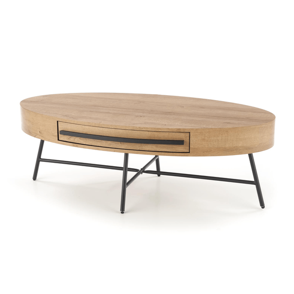 Konferenčný stolík CORULANO dub zlatý/čierna 1