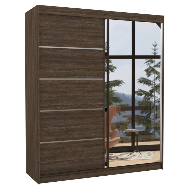 Šatníková skriňa CORY čokoládová 1