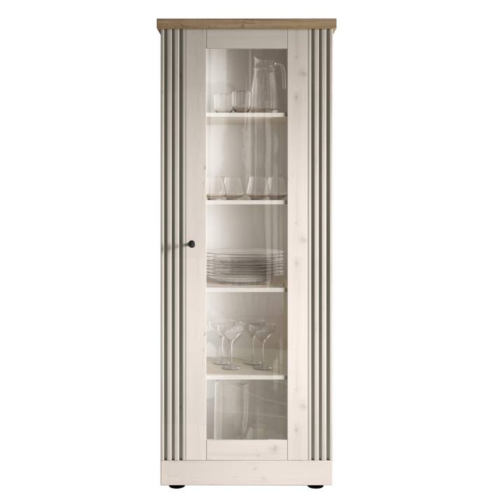 Vitrína COUNTRYS 7 dub cadiz/biela 1