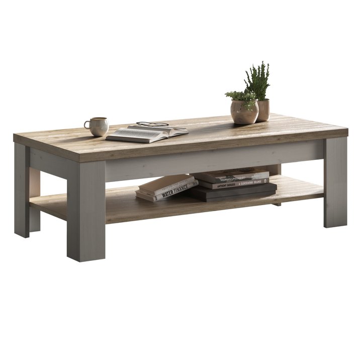 Konferenčný stolík COUNTRYS 8 dub cadiz/biela 1