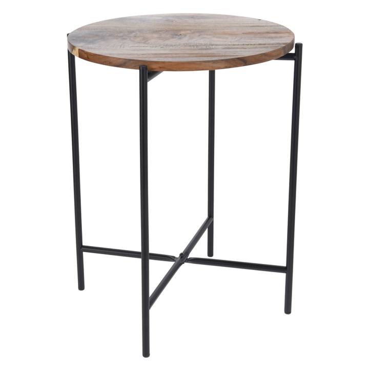 Odkladací stolík CRAIG akácia/čierna 1