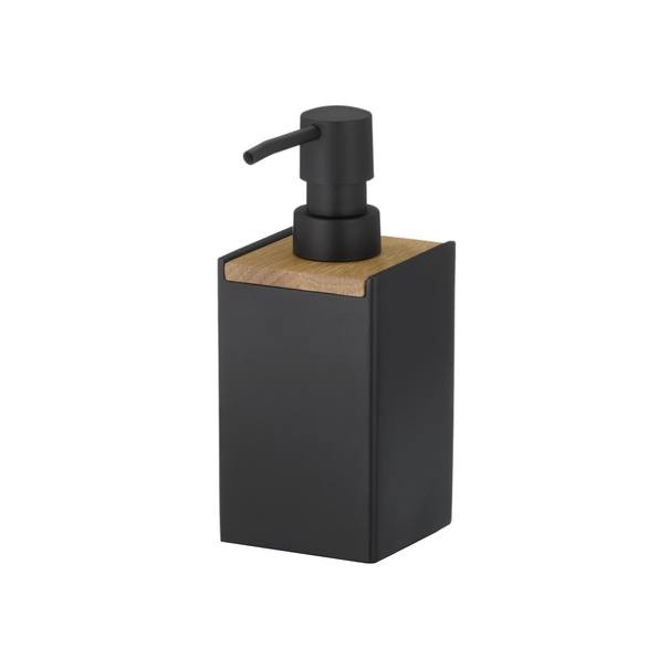 Dávkovač na mydlo CUBE čierna/dub 1