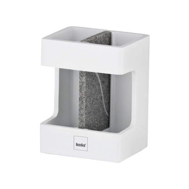 Téglik na zubné kefky CUBE biela/dub 1