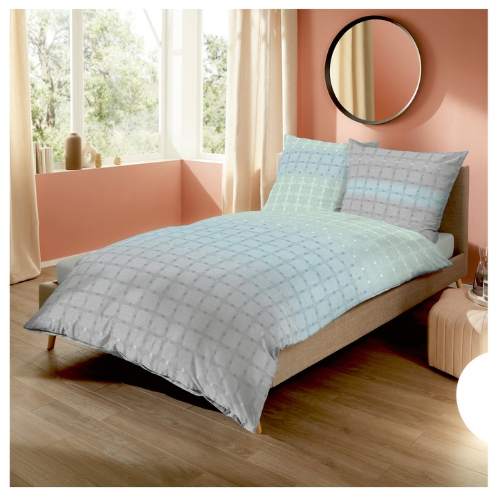 Posteľná bielizeň CUBES AQUA 70x90 a 140x200 cm 1