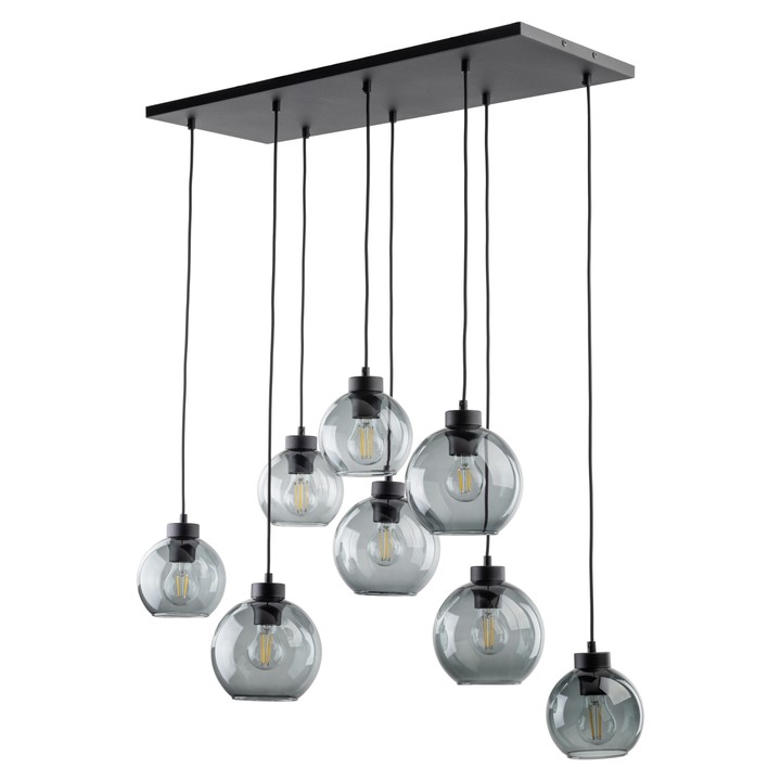 Závesné svietidlo CUBUS 8 čierna/sivá 1