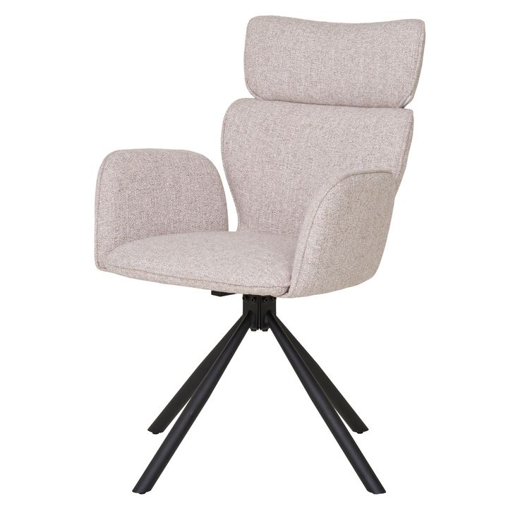 Jedálenská stolička CURDUBO piesková/čierna 1