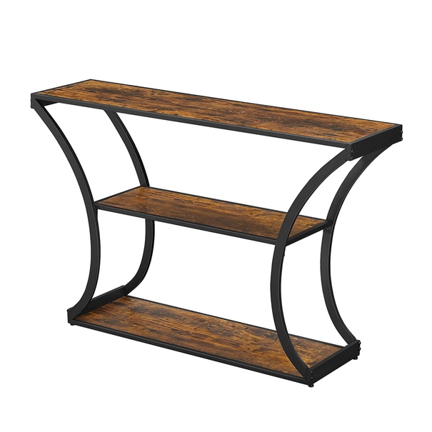 Odkladací stolík CURVE hnedá/čierna 1