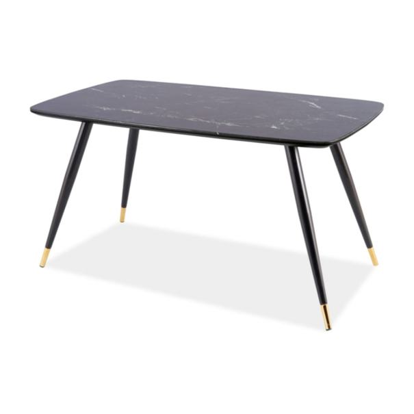 Jedálenský stôl CYRYL 1 čierny mramor/čierna 1