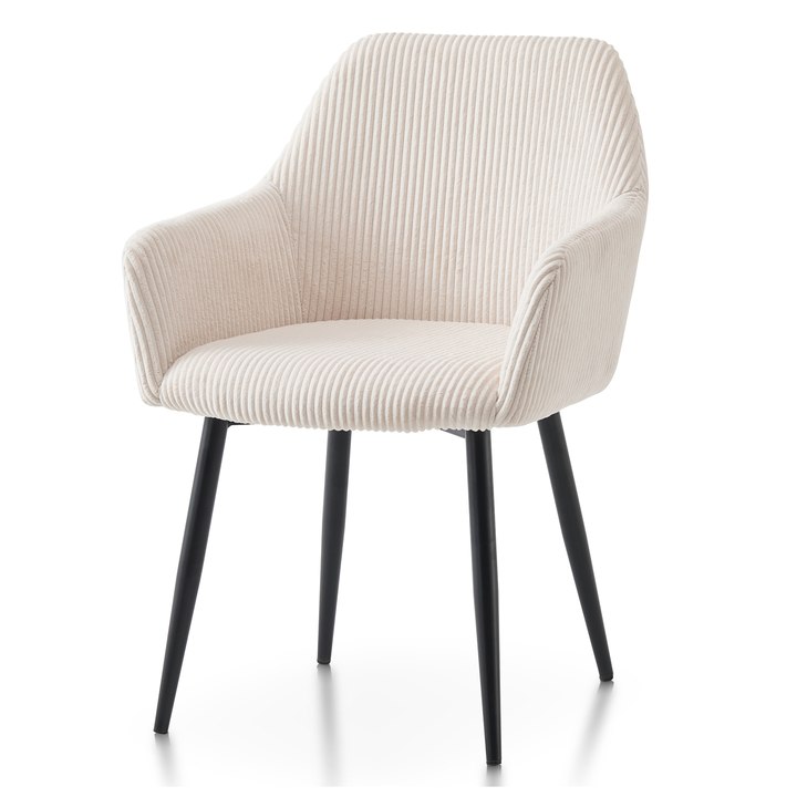 Jedálenská stolička DALMA krémová/čierna 1