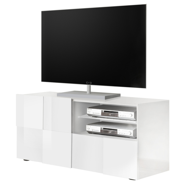 TV komoda DAMA 3 biela lesklá 1