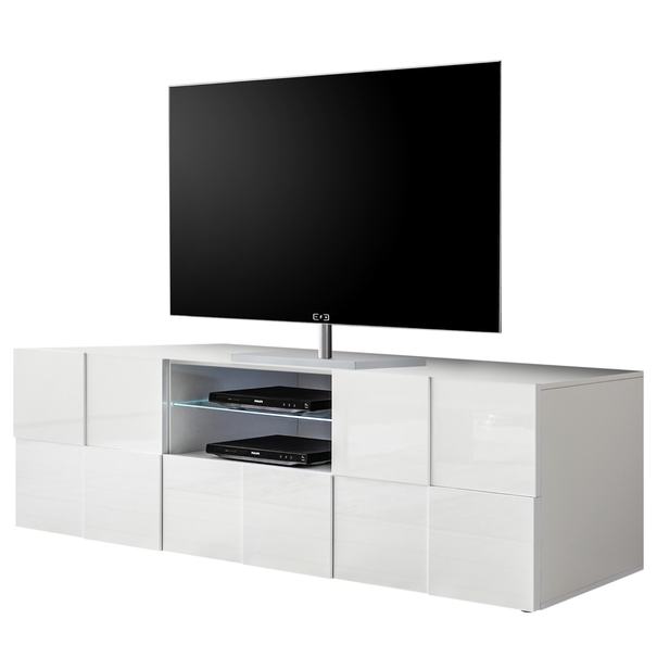 TV komoda DAMA 6 biela lesklá 1