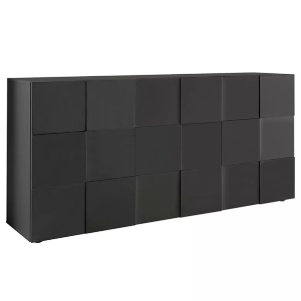 Komoda DAMA 7 sivá lesklá 1