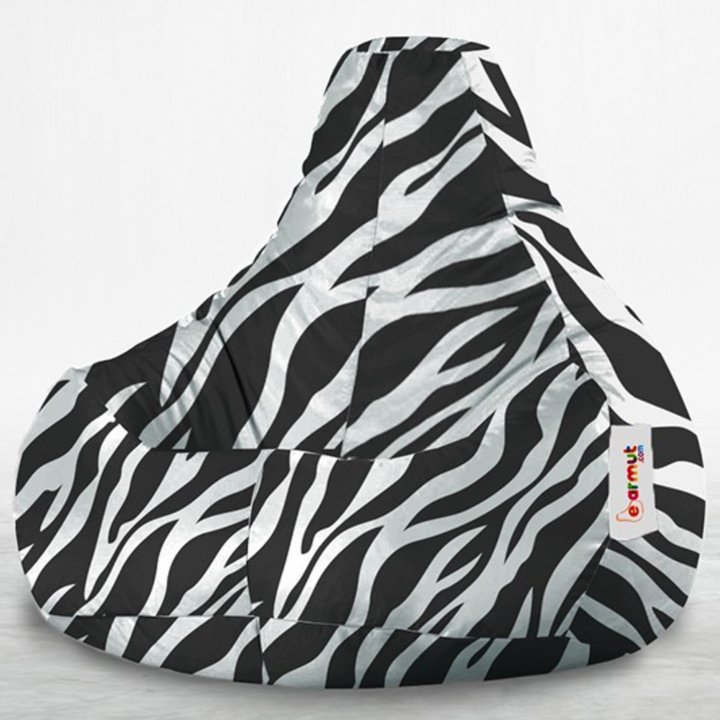 Outdoor sedací vak DAMLA LUX 4 zebra, čierna/biela 1