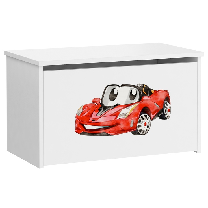 Truhla DARIA biela, motív auto 1