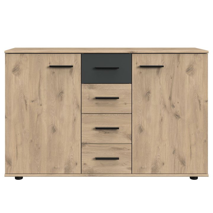 Komoda DEANNA 2 dub viking/grafitová 1