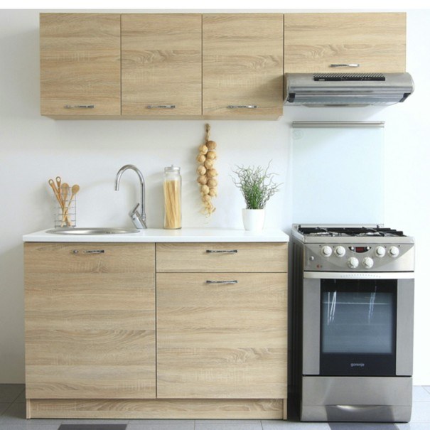 Kuchynská linka DELTA 180 cm, dub sonoma 1