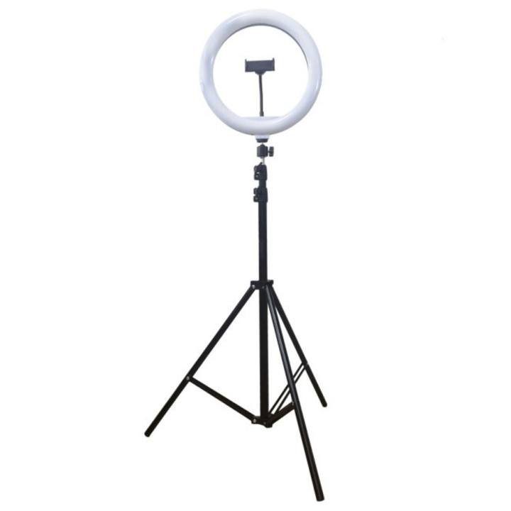 Selfie kruhové svietidlo DERRIS čierna/biela 1