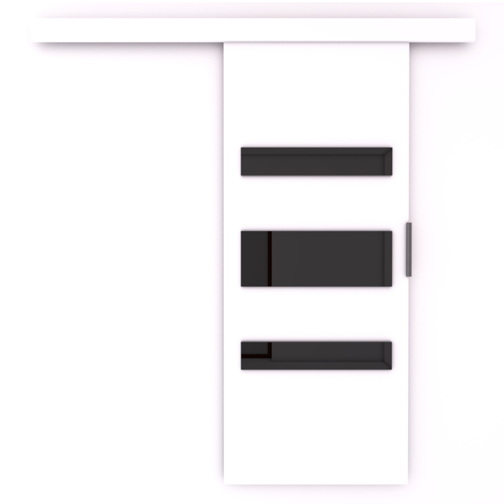 Posuvné dvere DESIO 106 biela/čierna, 106x205 cm 1