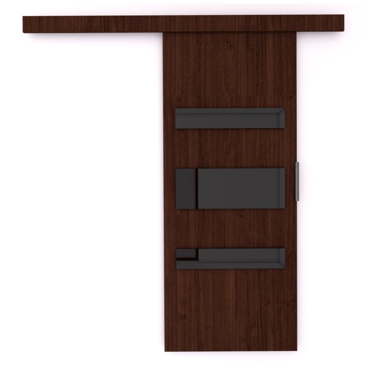 Posuvné dvere DESIO 76 wenge/čierna, 76x205 cm 1
