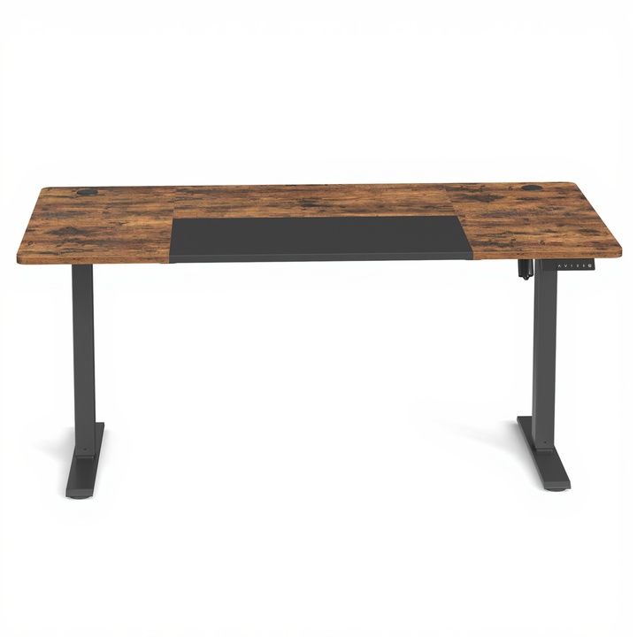 Písací stôl DESK 2 rustikálna hnedá/čierna 1