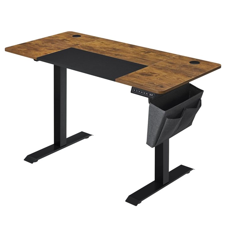 Pracovný stôl DESK 3 hnedá/čierna 1