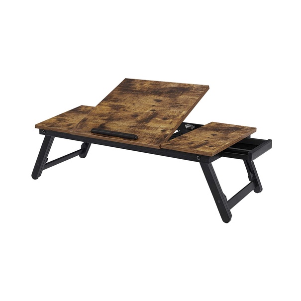 Prístavný stolík DESK hnedá/čierna 1