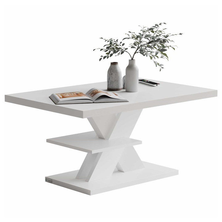 Konferenčný stolík DETROIT biela 1